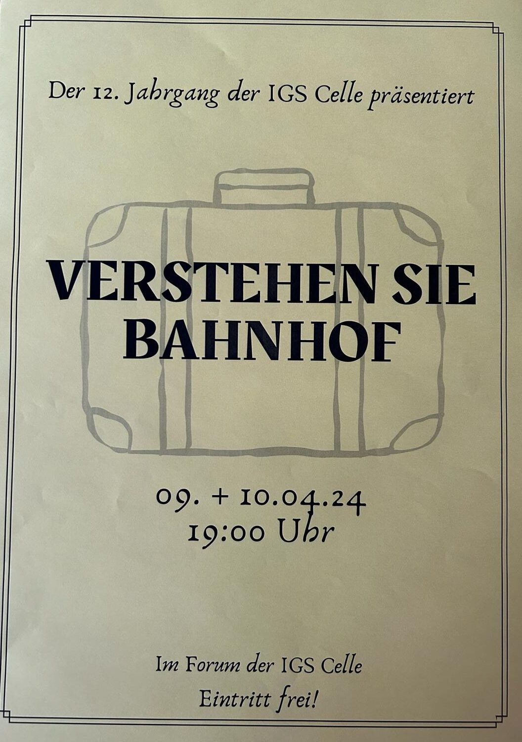 Theateraufführung Jahrgang 12: "Verstehen Sie Bahnhof"